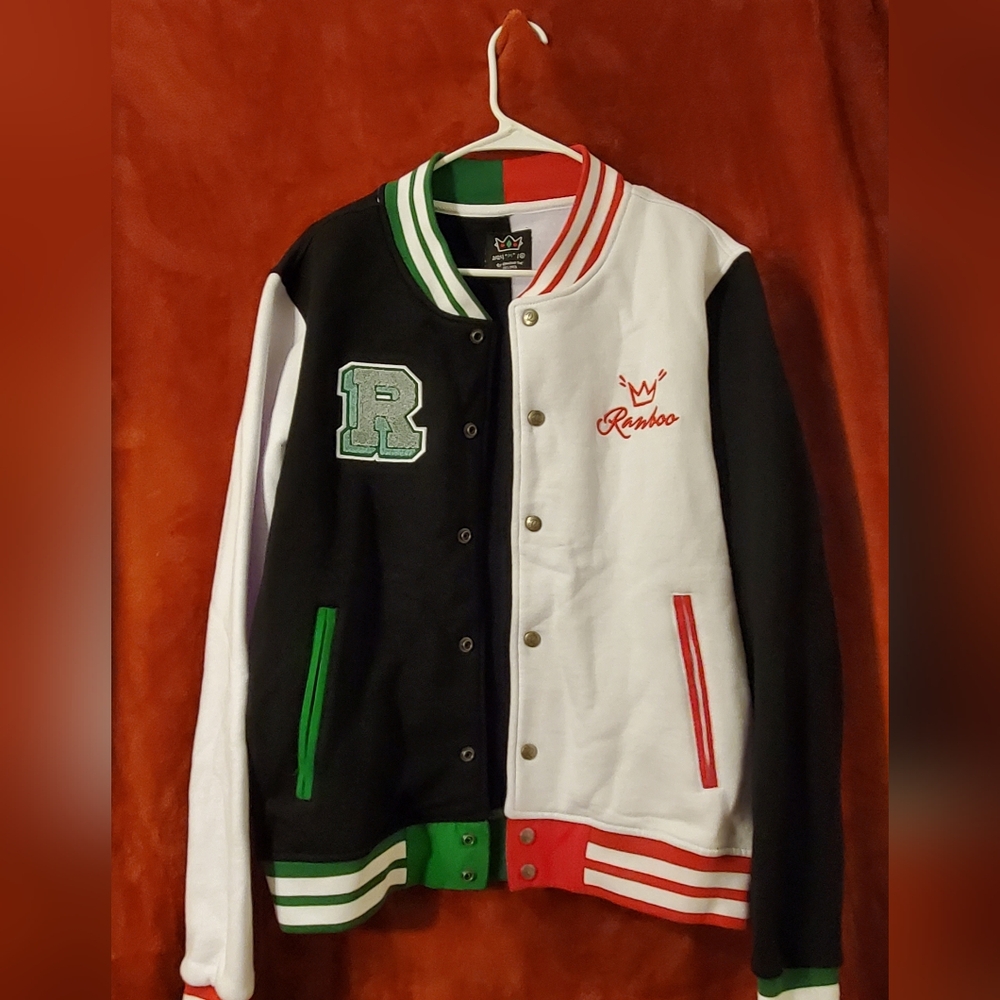 UNISEX MULTI-COLORED VARSITY FLEECE JACKET